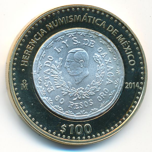 Мексика, 100 песо (2014 г.)