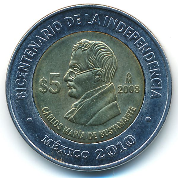 Мексика, 5 песо (2008 г.)