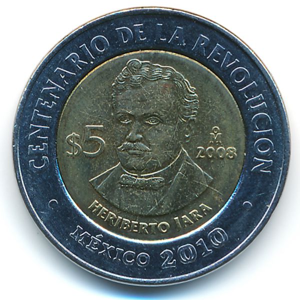 Мексика, 5 песо (2008 г.)