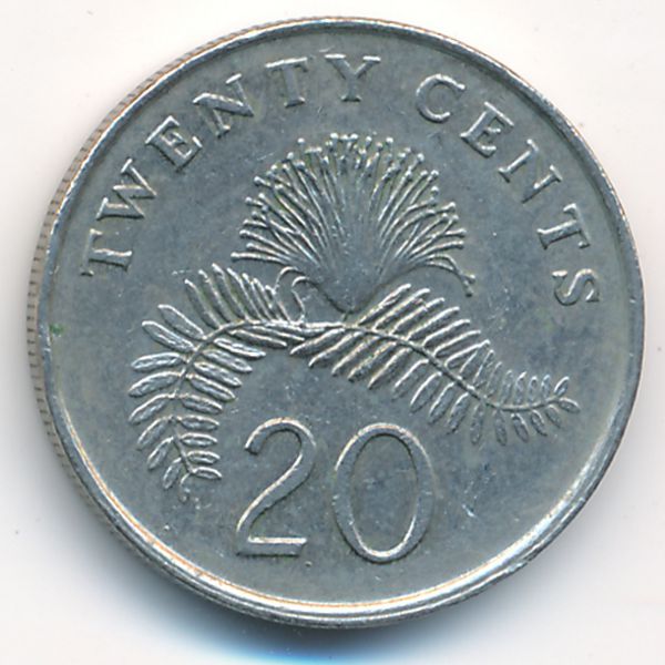 Сингапур, 20 центов (1986 г.)