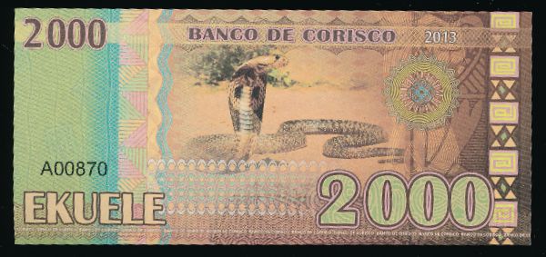 Остров Кориско., 2000 экуэле (2013 г.)