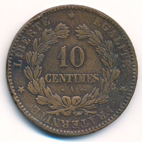 Франция, 10 сентим (1871 г.)