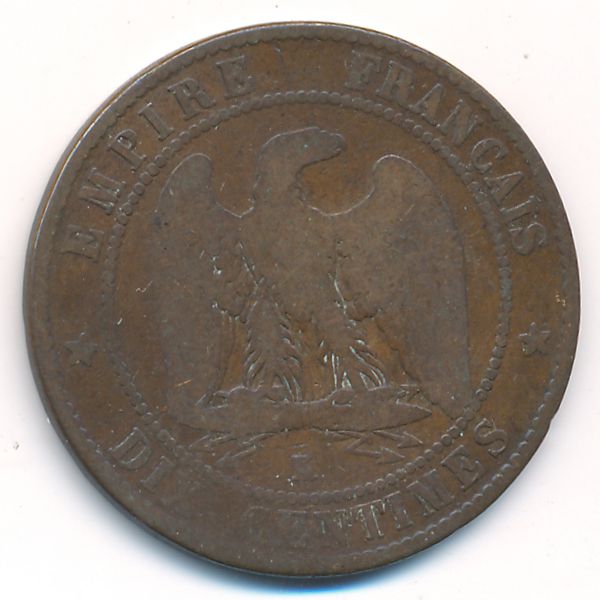 Франция, 10 сентим (1856 г.)