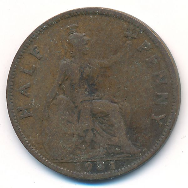 Великобритания, 1/2 пенни (1931 г.)