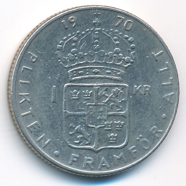 Швеция, 1 крона (1970 г.)