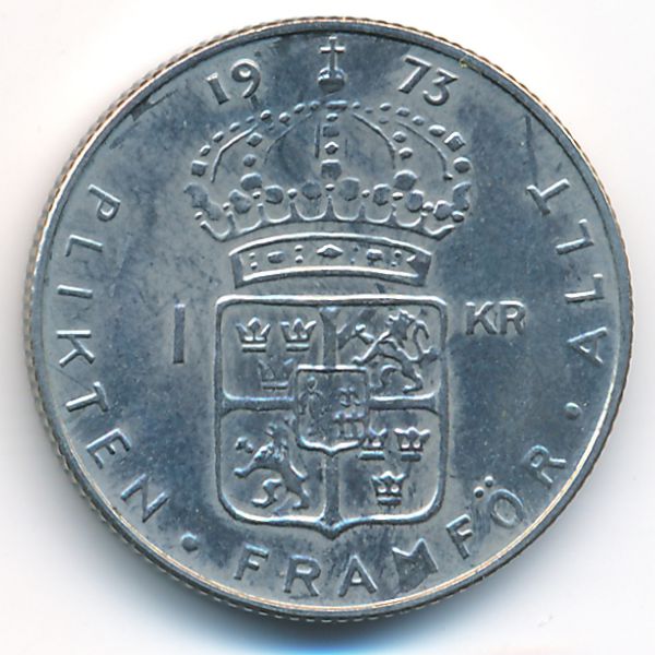 Швеция, 1 крона (1973 г.)