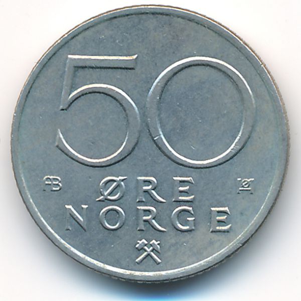 Норвегия, 50 эре (1975 г.)