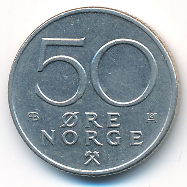 Норвегия, 50 эре (1975 г.)