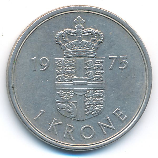 Дания, 1 крона (1975 г.)