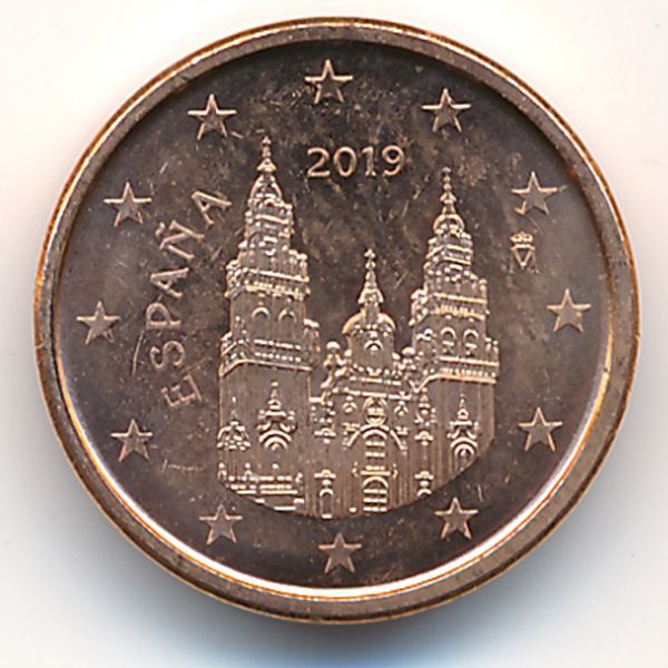 Испания, 1 евроцент (2019 г.)