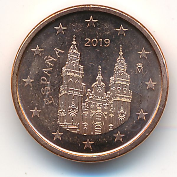 Испания, 1 евроцент (2019 г.)