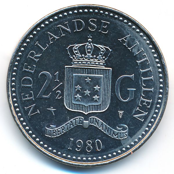 Антильские острова, 2 1/2 гульдена (1980 г.)