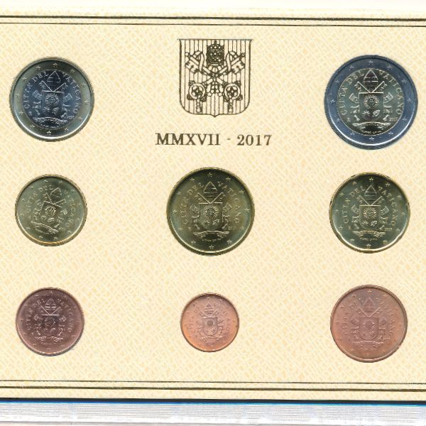Ватикан, Набор монет (2017 г.)