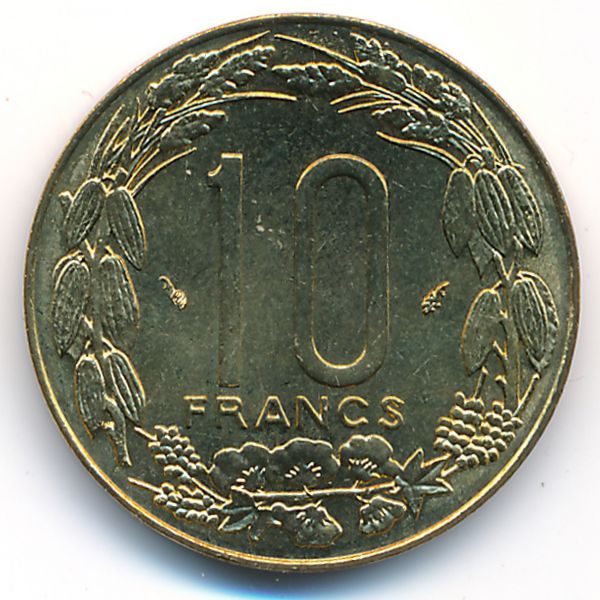 Центральная Африка, 10 франков (1983 г.)