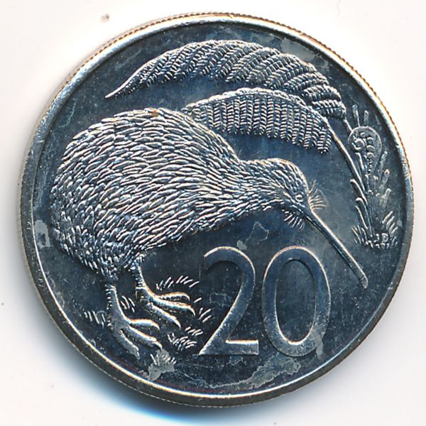Новая Зеландия, 20 центов (1981 г.)