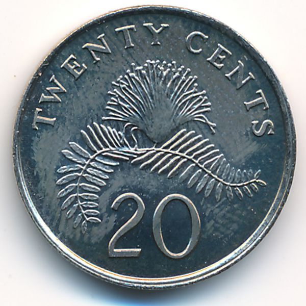 Сингапур, 20 центов (1986 г.)