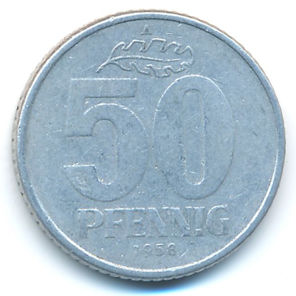 ГДР, 50 пфеннигов (1958 г.)