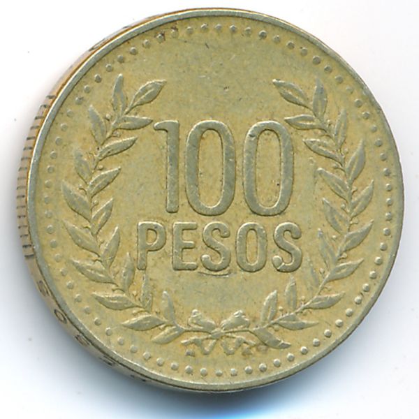 Колумбия, 100 песо (2007 г.)