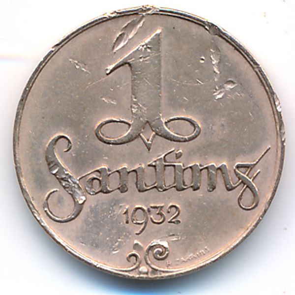 Латвия, 1 сантим (1932 г.)