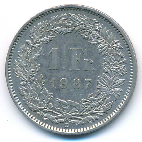 Швейцария, 1 франк (1987 г.)