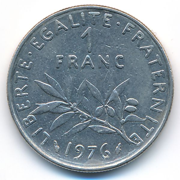 Франция, 1 франк (1976 г.)
