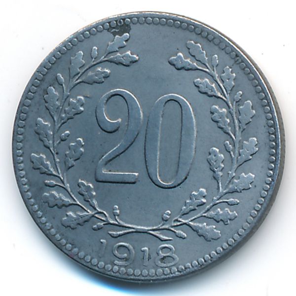 Австрия, 20 геллеров (1918 г.)