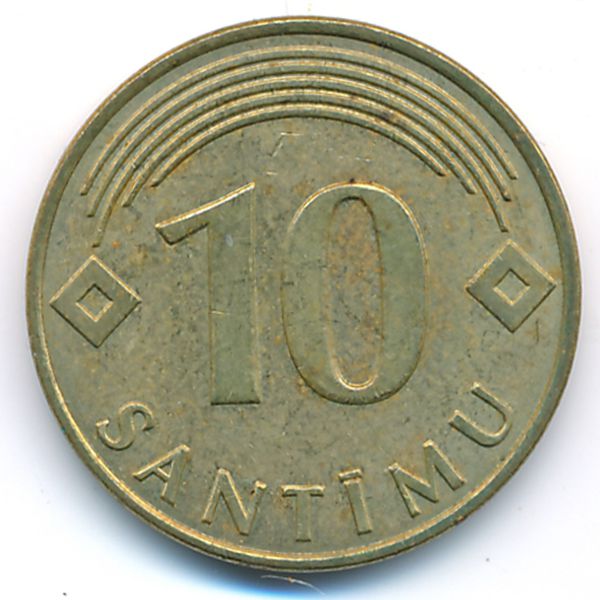 Латвия, 10 сантим (2008 г.)
