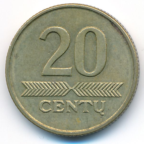 Литва, 20 центов (1997 г.)