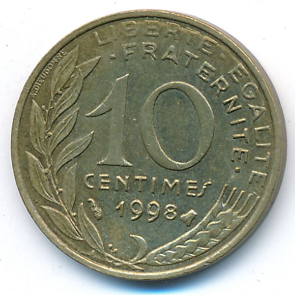 Франция, 10 сентим (1998 г.)