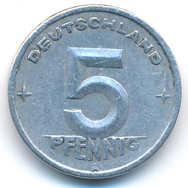 ГДР, 5 пфеннигов (1948 г.)