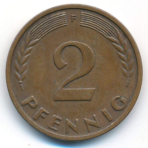 ФРГ, 2 пфеннига (1959 г.)