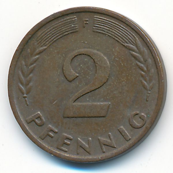 ФРГ, 2 пфеннига (1959 г.)
