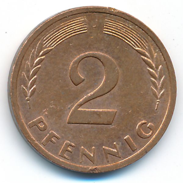 ФРГ, 2 пфеннига (1970 г.)