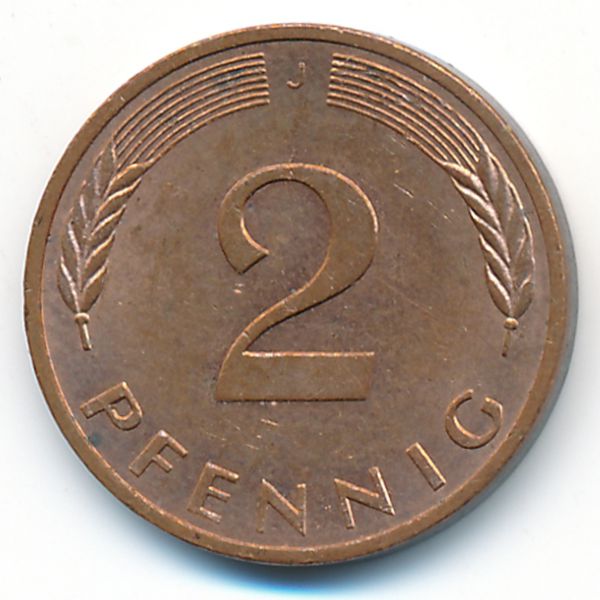 ФРГ, 2 пфеннига (1982 г.)