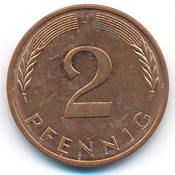 ФРГ, 2 пфеннига (1984 г.)