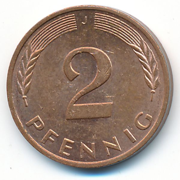 ФРГ, 2 пфеннига (1991 г.)