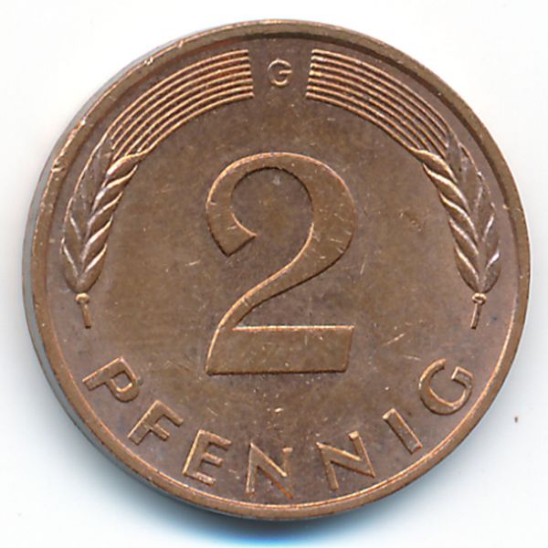 ФРГ, 2 пфеннига (1991 г.)