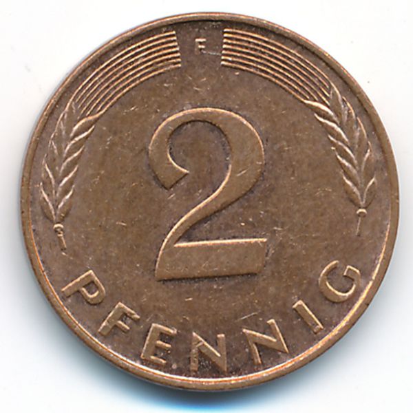 ФРГ, 2 пфеннига (1991 г.)