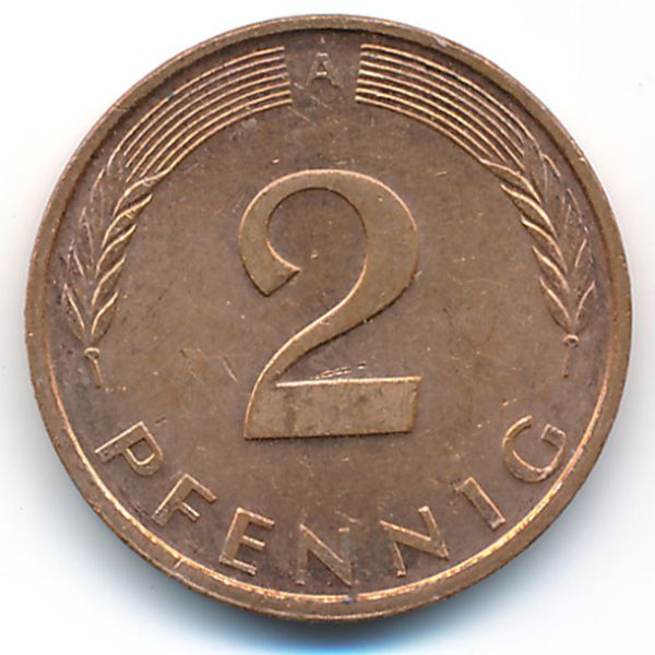 ФРГ, 2 пфеннига (1991 г.)