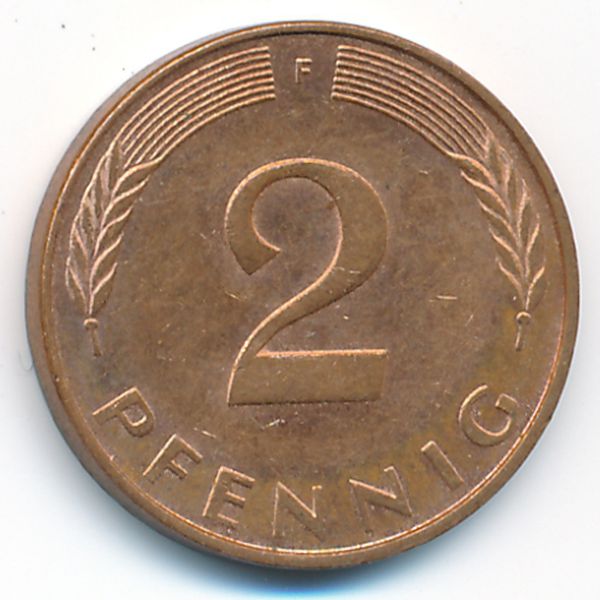 ФРГ, 2 пфеннига (1992 г.)
