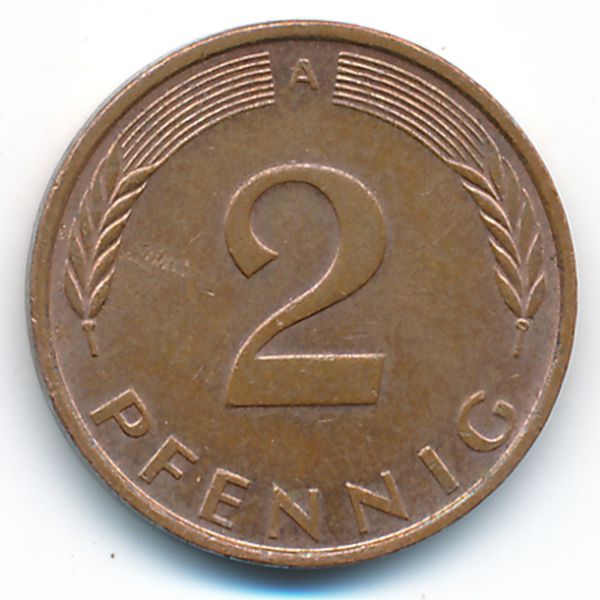 ФРГ, 2 пфеннига (1992 г.)