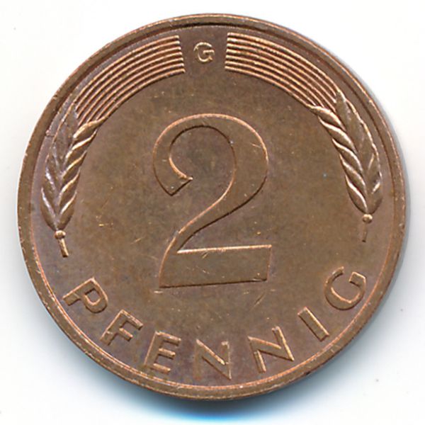 ФРГ, 2 пфеннига (1992 г.)
