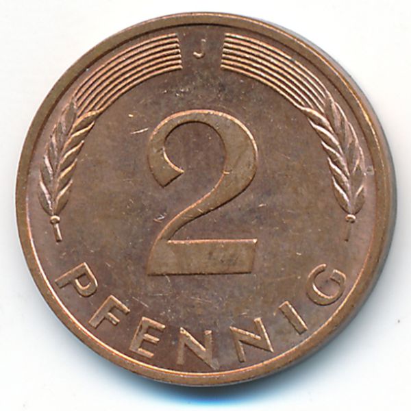 ФРГ, 2 пфеннига (1992 г.)
