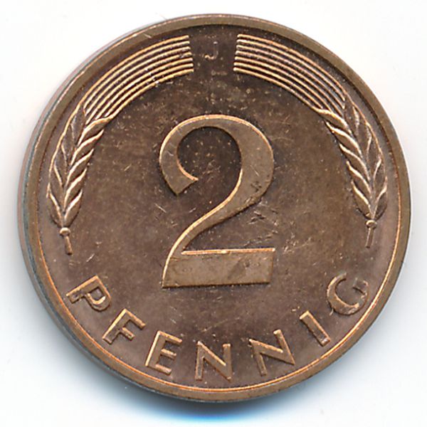 ФРГ, 2 пфеннига (1996 г.)