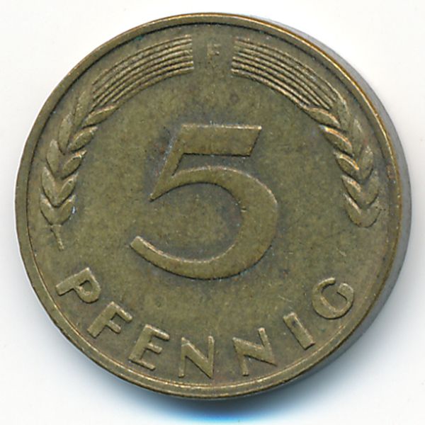 ФРГ, 5 пфеннигов (1966 г.)