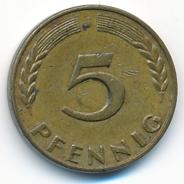 ФРГ, 5 пфеннигов (1966 г.)