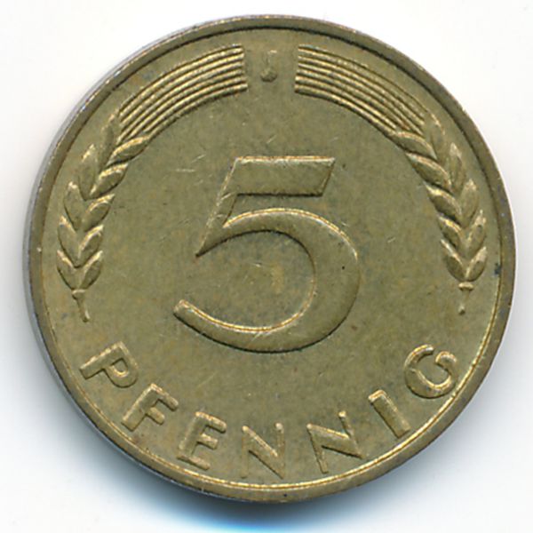 ФРГ, 5 пфеннигов (1970 г.)