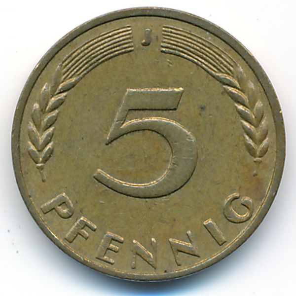 ФРГ, 5 пфеннигов (1970 г.)