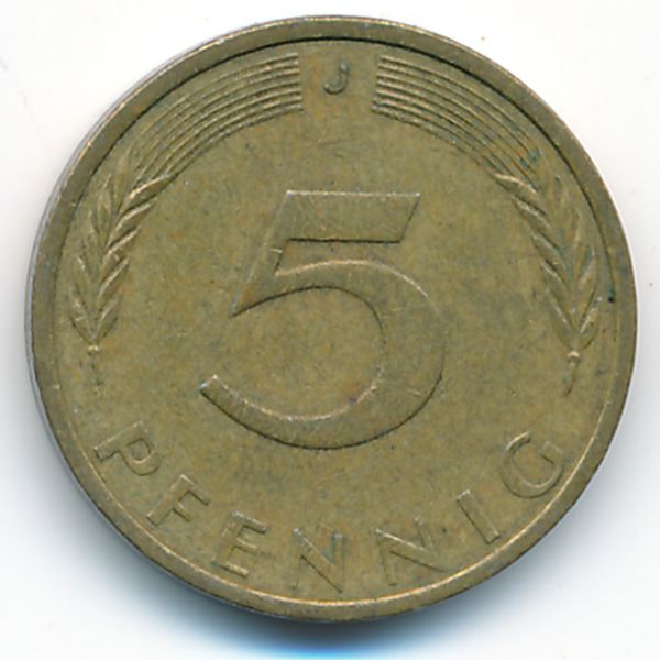 ФРГ, 5 пфеннигов (1972 г.)
