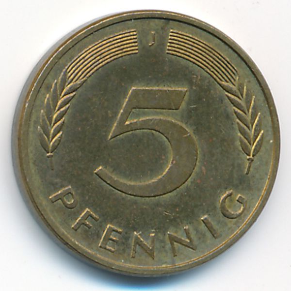 ФРГ, 5 пфеннигов (1990 г.)
